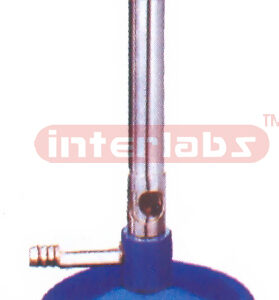 BURNER, BUNSEN with heavier, sturdy sheet metal base