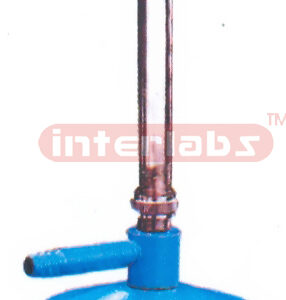 BURNER, BUNSEN with economical, light weight, die-pressed sheet metal base and threaded rotatable air-regulator