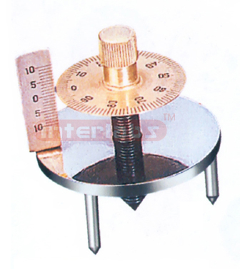 SPHEROMETER, BRASS DISC Screw Pitch 1 mm, LC 0.01 mm
