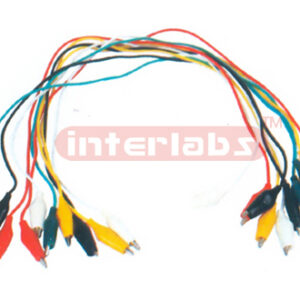 FLEXIBLE LEADS, PVC, WITH SMALL CROCODILE CLIPS