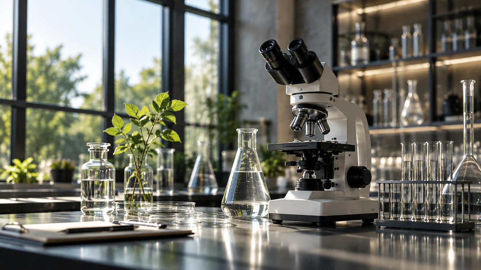 Scientific apparatus and equipment in an educational teaching laboratory