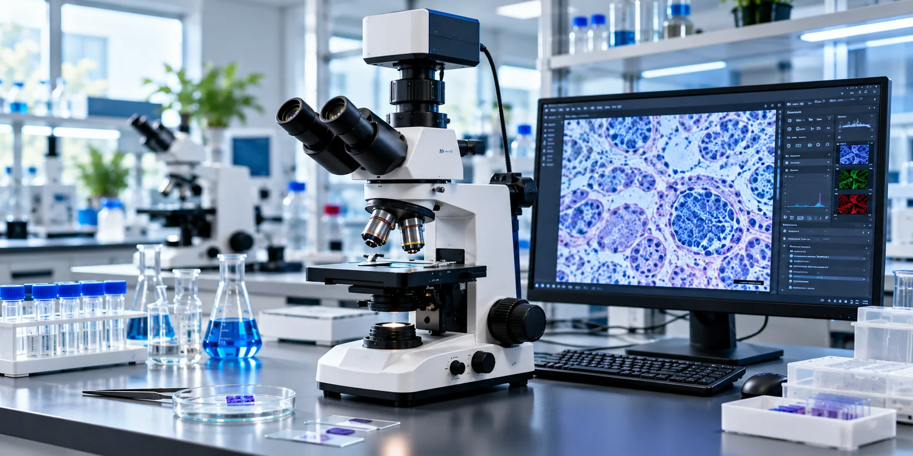 Microscope objective lenses for specimen observation and laboratory research